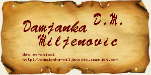 Damjanka Miljenović vizit kartica